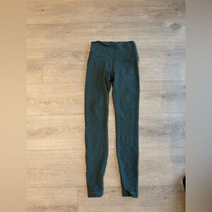 Army green lululemon wonder under full length leggings